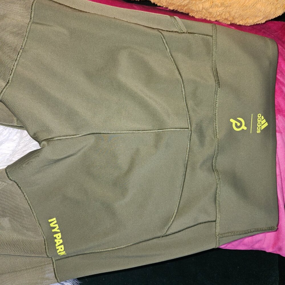 Peloton Adidas Ivy Park Collaboration Women's Green Leggings - Picture 3 of 6